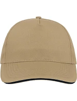 Atlantis Headwear Start Five Sandwich 5 panelová kšiltovka "Start Five Sandwich" 33.0039 khaki/navy