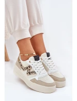 Dámské Sportovní Boty Na Platformě Leopardí Béžové Lorori