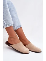 Dámské ploché béžové ekologické semišové Veronelle