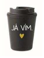 JÁ VÍM. - černý termohrnek 300 ml JÁ VÍM. - černý termohrnek 300 ml