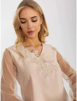 Dámská halenka LK BZ 506666 1.66P Béžová - FPrice Dámská halenka LK BZ 506666 1.66P Béžová - FPrice