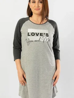 Dámská noční košile s tříčtvrtečním rukávem You and me