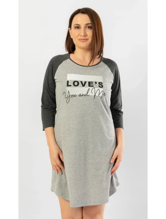 Dámská noční košile s tříčtvrtečním rukávem You and me