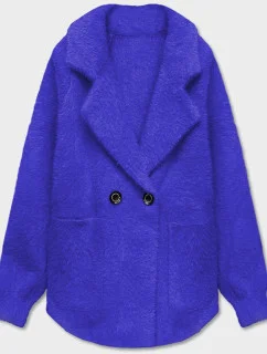 Krátký přehoz přes oblečení typu alpaka v chrpové barvě (CJ65)