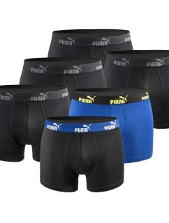 Pánské boxerky Puma 6-Pack černá modrá pohodlná bavlna