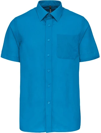 Kariban K 551 Popelínová košile "Ace" s krátkým rukávem 20.K551 bright turquoise Kariban K 551 Popelínová košile "Ace" s krátkým rukávem 20.K551 bright turquoise