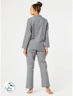 Pyžamo Key LNS 429 B25 long/r S-XL dámské rozepínací