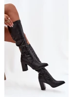 Dámské kozačky na podpatku Vinceza 16511 Černé Dámské kozačky na podpatku Vinceza 16511 Černé