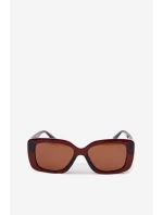 Dámské sluneční brýle s zlatým detailem Hnědé