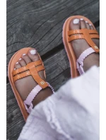 Dětské vonící sandálky na suchý zip ZAXY LL385026 Oranžové
