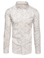 Pánská neformální bílá košile FashionStreet DX2636 Pánská neformální bílá košile FashionStreet DX2636