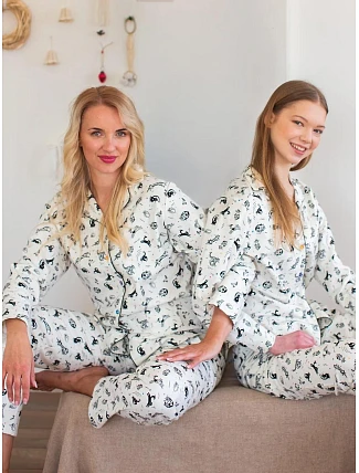 Pyžamo Key LNS 921 B26, dlouhé rukávy, velikosti XS–XL, zapínací Pyžamo Key LNS 921 B26, dlouhé rukávy, velikosti XS–XL, zapínací