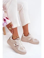 Dámské Kožené Tenisky Na Platformě Daniel Lopez Just Dare SS2D4003 Béžové
