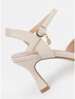 Pěkné dámské Jasnobeżowy lodičky na jehlovém podpatku Pěkné dámské Jasnobeżowy lodičky na jehlovém podpatku