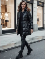 WINTERZIP dámská prošívaná zimní bunda s kapucí černá FashionStreet TY4568z