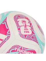 Adidas World Cup 26 Trionda Club fotbalový míč bílý, růžový a modrý JD8054