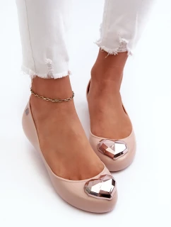 Dámské vonící baleríny srdcem ZAXY NN285010 Nude
