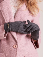 Klasické tmavě šedé dámské rukavice