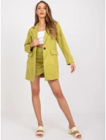 Dámský kabát 15286 hořčicový - FPrice Dámský kabát 15286 hořčicový - FPrice