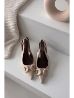 Dámské sandály na jehle s ozdobným detailem světle béžové Brienne