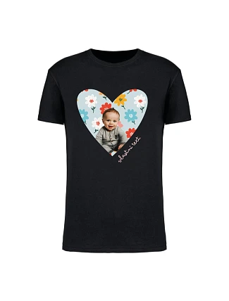 Personalizované pánské tričko s výřezem fotky na podkladu