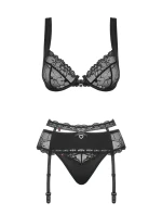 Erotická souprava Heartina set black - OBSESSIVE Erotická souprava Heartina set black - OBSESSIVE
