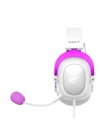 Herní sluchátka Havit H2002d bílá/fialová