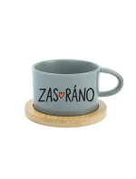 ZAS_RÁNO - šedý hrníček makronka 200 ml ZAS_RÁNO - šedý hrníček makronka 200 ml