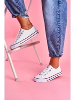 Dámské Klasické Tenisky Bílé S červeným Lemováním Ecoma