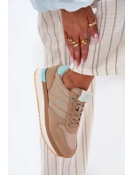 Dámské Semišové Tenisky Big Star RR274A048 HI-POLY SYSTEM Tmavě béžové