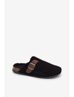 Dámské pantofle s beránčím kožíškem Černé Lorivine