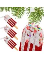 ZMRZLINOVÁ DEKORACE ZÁVĚSNÁ CETKA 3KS ČERVENÁ