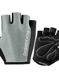 Cyklistické rukavice Rockbros S099GR velikost M - šedé