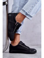 Dámské tenisky Kožené Big Star KK274006 Černá Dámské tenisky Kožené Big Star KK274006 Černá