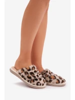 Dámské Kožešinové Pantofle Panterka Bežové Inblu EK000008