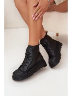 Dámské vysoké zateplené tenisky Big Star – černé