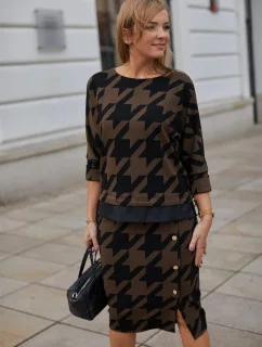 Dámská souprava M377 hnědočerná - La Aurora