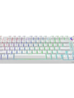 MECHANICKÁ KLÁVESNICE SAVIO BEZDRÁTOVÁ PHENIX BÍLÁ GATERON ČERVENÁ PRO ABS