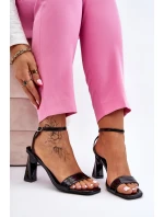 patentované sandály na podpatku Černe Owen patentované sandály na podpatku Černe Owen