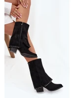 Dámské zimní kozačky s obráceným lemem Vinceza 16516 Černé