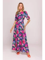 M858 Maxi šaty s otevřenými zády - model 1