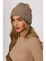 M895 Žebrovaná čepice - béžová M895 Žebrovaná čepice - béžová