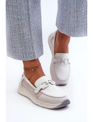 Dámské kožené mokasíny D&A White