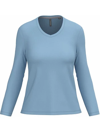 Kariban K 382 Dámské tričko do V s dl. rukávem 20.K382 sky blue Kariban K 382 Dámské tričko do V s dl. rukávem 20.K382 sky blue