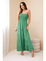 Dámské viskózové šaty s elastickým vrškem zelená Dámské viskózové šaty s elastickým vrškem zelená