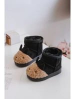 Zateplené dětské sněhule Lamy černé Esandira