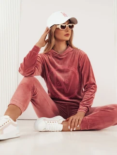 VIP PRIVATE dámská velurová souprava růžová FashionStreet AY0868