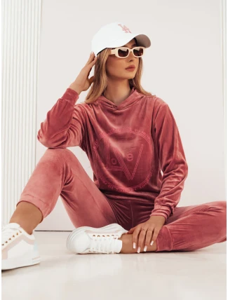 VIP PRIVATE dámská velurová souprava růžová FashionStreet AY0868