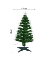 DEKORATIVNÍ VÁNOČNÍ STROMEK Z OPTICKÝCH VLÁKEN TEPLÁ BÍLÁ 90CM