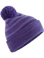 Beechfield B 476 Pletená čepice s bambulí "Team Stripe" 53.0476 purple